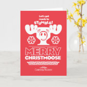 Weihnachtsfeiertag | Merry Christmoose Karte (Gelbe Blume)