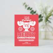 Weihnachtsfeiertag | Merry Christmoose Postkarte (Stehend Vorderseite)