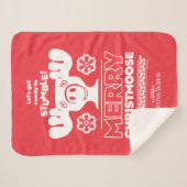 Weihnachtsfeiertag | Merry Christmoose Sherpadecke (Vorderseite (Horizontal))