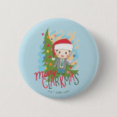 Weihnachtsfeiertag Merry Clarkmas Button (Vorderseite)