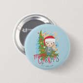 Weihnachtsfeiertag Merry Clarkmas Button (Vorne & Hinten)
