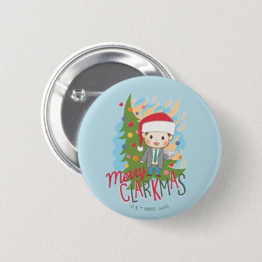 Weihnachtsfeiertag Merry Clarkmas Button (Vorne & Hinten)