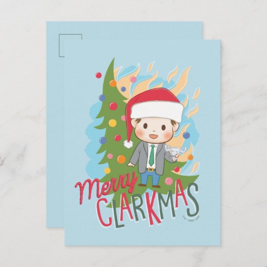 Weihnachtsfeiertag Merry Clarkmas Feiertagspostkarte (Vorne/Hinten)