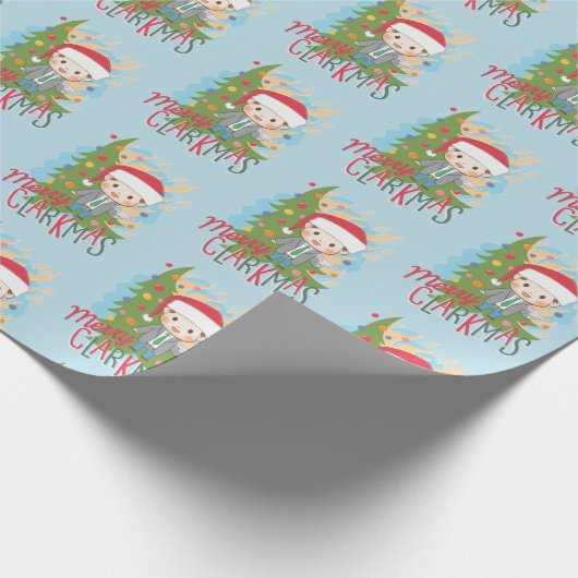 Weihnachtsfeiertag Merry Clarkmas Geschenkpapier (Ecke)