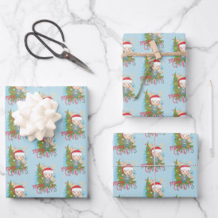 Weihnachtsfeiertag Merry Clarkmas Geschenkpapier Set