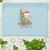 Weihnachtsfeiertag Merry Clarkmas Geschirrtuch (Gefaltet)