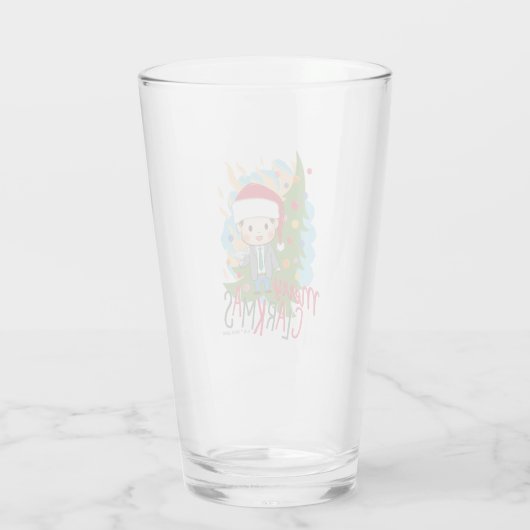 Weihnachtsfeiertag Merry Clarkmas Glas (Rückseite)