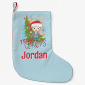 Weihnachtsfeiertag Merry Clarkmas Kleiner Weihnachtsstrumpf (Vorderseite)