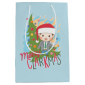Weihnachtsfeiertag Merry Clarkmas Mittlere Geschenktüte (Vorderseite)