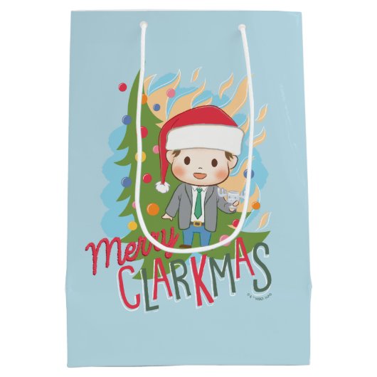 Weihnachtsfeiertag Merry Clarkmas Mittlere Geschenktüte (Rückseite)
