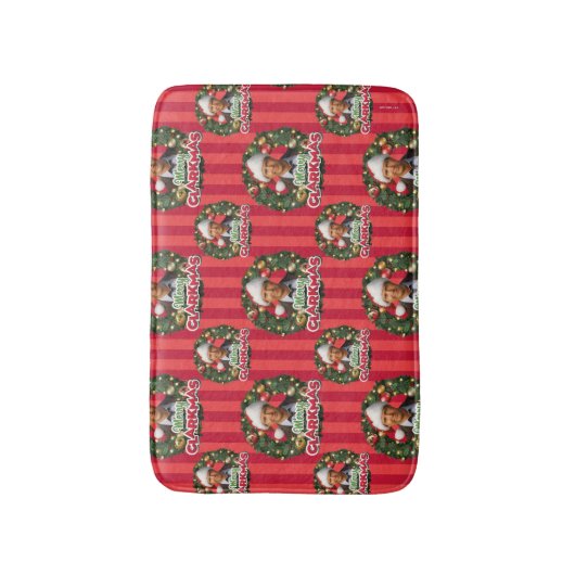 Weihnachtsfeiertag | Merry Clarkmas Muster Badematte (Vorderseite Vertikal)