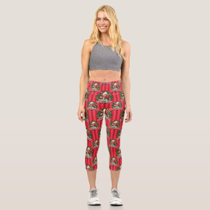 Weihnachtsfeiertag   Merry Clarkmas Muster Capri Leggings