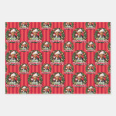 Weihnachtsfeiertag | Merry Clarkmas Muster Geschenkpapier Set (Vorderseite 3)