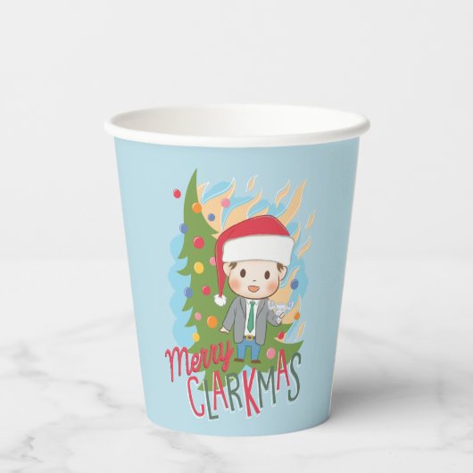 Weihnachtsfeiertag Merry Clarkmas Pappbecher (Rückseite)