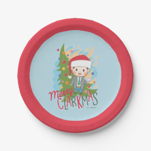 Weihnachtsfeiertag Merry Clarkmas Pappteller