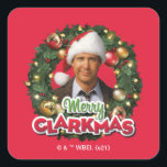 Weihnachtsfeiertag | Merry Clarkmas Quadratischer Aufkleber<br><div class="desc">Fröhliche Clarkmas von Clark Griswold!</div>