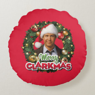 Weihnachtsfeiertag | Merry Clarkmas Rundes Kissen