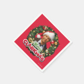 Weihnachtsfeiertag | Merry Clarkmas Serviette (Ecke)
