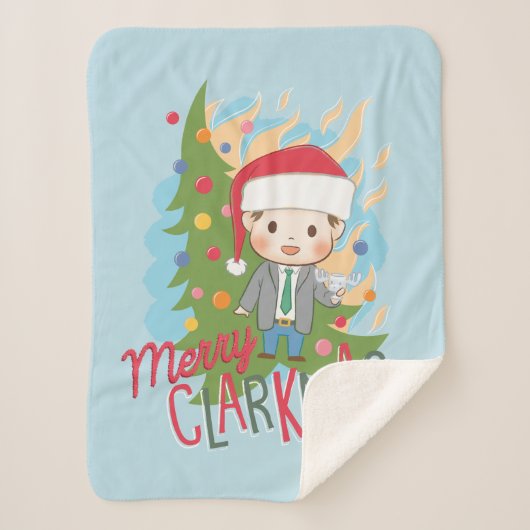 Weihnachtsfeiertag Merry Clarkmas Sherpadecke (Vorderseite)