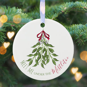 Weihnachtsfeiertag Merry Mistletoe Niedlich Whimsi Keramik Ornament