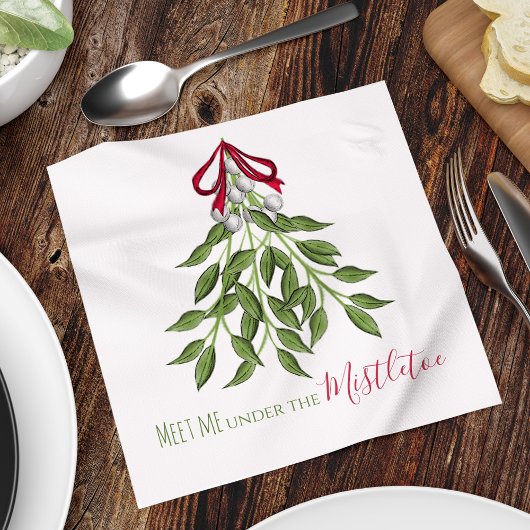 Weihnachtsfeiertag Merry Mistletoe Niedlich Whimsi Serviette