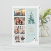 Weihnachtsfeiertag Minimalistisch Moderne Grußkart Dankeskarte (Stehend Vorderseite)