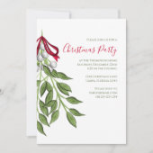 Weihnachtsfeiertag Mistletoe Botanische Vegetation Einladung (Vorderseite)