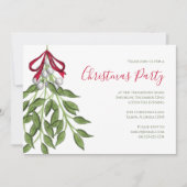 Weihnachtsfeiertag Mistletoe Greenerity QR Code Einladung (Vorderseite)