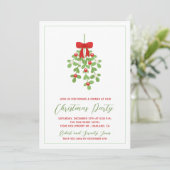 Weihnachtsfeiertag Mistletoe Grüne Party laden (Stehend Vorderseite)