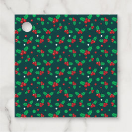 Weihnachtsfeiertag Mistletoe Holly Berry Geschenkt Geschenkanhänger