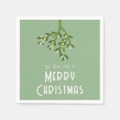 Weihnachtsfeiertag Mistletoe Serviette (Vorderseite)
