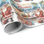 Weihnachtsfeiertag mit Bäckereiladen am Flughafen Geschenkpapier (Rolleneckpunkt)