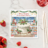 Weihnachtsfeiertag mit Bäckereiladen am Flughafen Serviette (Beispiel)