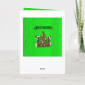 Weihnachtsfeiertag mit den Meerkats, Karte (Rückseite)