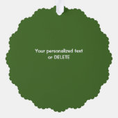 Weihnachtsfeiertag mit eigenem Firmenlogo Ornament Karte (Rückseite)