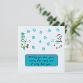 Weihnachtsfeiertag mit Foto Gruß Feiertagskarte (Stehend Vorderseite)