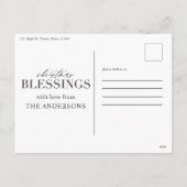 Weihnachtsfeiertag mit mehreren Fotos Feiertagspostkarte (Rückseite)