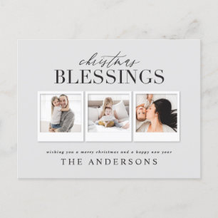 Weihnachtsfeiertag mit mehreren Fotos Feiertagspostkarte