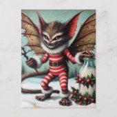 Weihnachtsfeiertag mit Milchflasche Postkarte (Vorderseite)