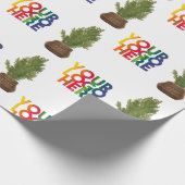 Weihnachtsfeiertag mit modernen Firmenlogo Geschenkpapier (Ecke)