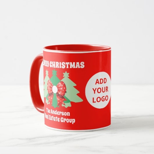 Weihnachtsfeiertag mit moderner Editing Business-L Tasse (Vorderseite Links)