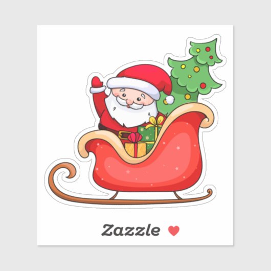 Weihnachtsfeiertag mit Weihnachtsbaum Aufkleber (Blatt)