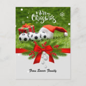 Weihnachtsfeiertag mit Weihnachtsmannmütze rotes B Postkarte (Vorderseite)