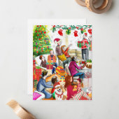 Weihnachtsfeiertag Mitteilungskarte (Vorderseite/Rückseite Beispiel)