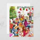 Weihnachtsfeiertag Mitteilungskarte (Vorne/Hinten)