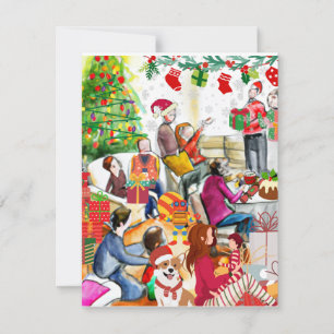 Weihnachtsfeiertag Mitteilungskarte