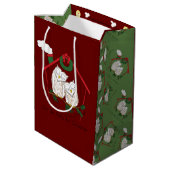 Weihnachtsfeiertag Mittlere Geschenktüte (Rückseite Schrägansicht)