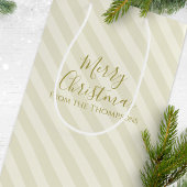 Weihnachtsfeiertag Moderne Minimalistische Goldstr Mittlere Geschenktüte