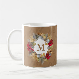 Weihnachtsfeiertag MONOGRAM Celebrate Jesus BEIGE Kaffeetasse