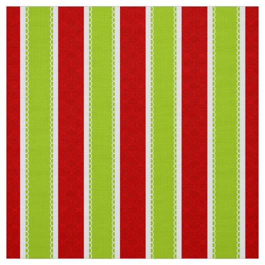 Weihnachtsfeiertag Muster Grün & Rot Streifen Stoff (Muster)